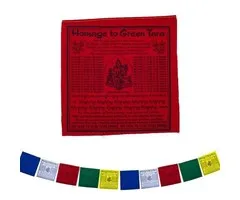 Tibetaanse gebedsvlaggen Groene Tara
