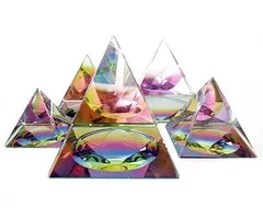 Kristallen piramide kleur 5 cm
