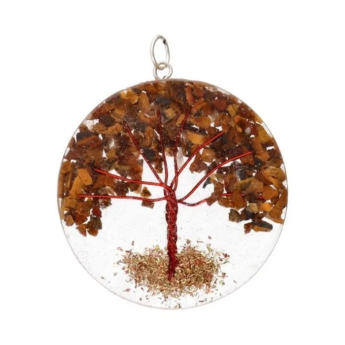 Orgonite hanger levensboom Tijgeroog