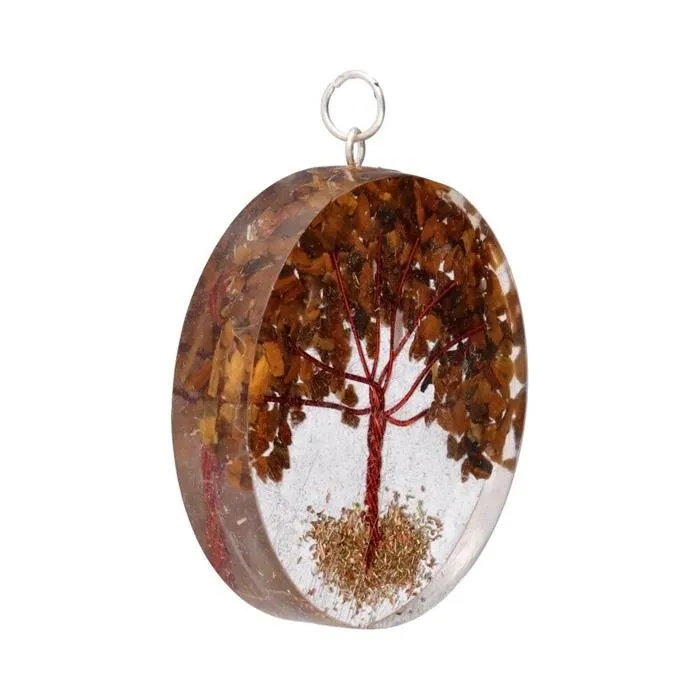 Orgonite hanger levensboom Tijgeroog