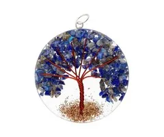 Orgonite hanger levensboom Lapis Lazuli