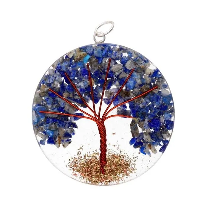 Orgonite hanger levensboom Lapis Lazuli