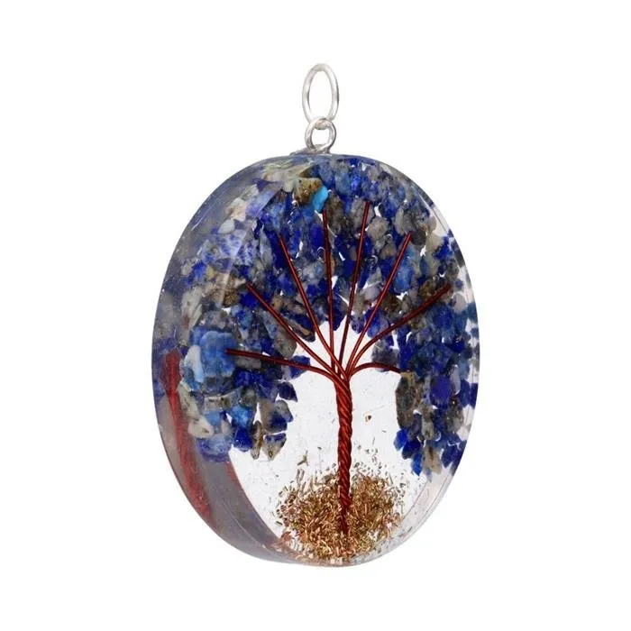 Orgonite hanger levensboom Lapis Lazuli