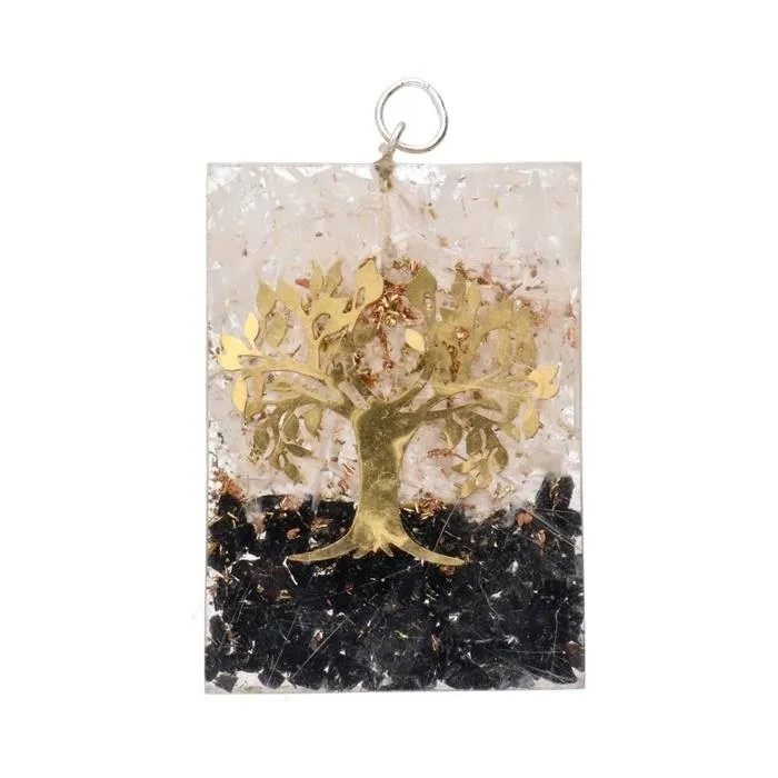 Orgonite hanger levensboom rechthoek