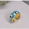 Ring emaille boze oog
