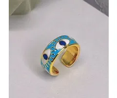 Ring emaille boze oog