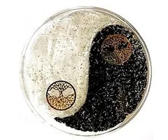 Schijf onderzetter orgonit yin yang