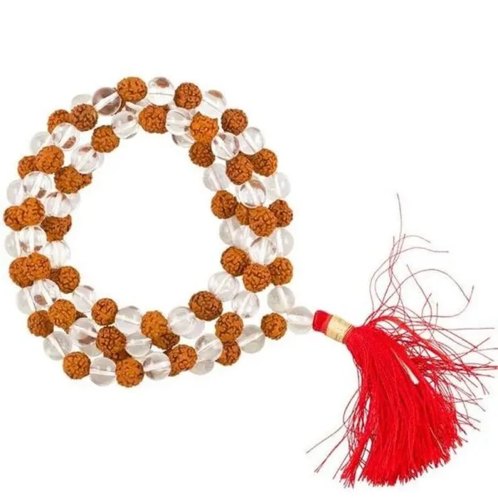 Mala Bergkristal /Rudraksha