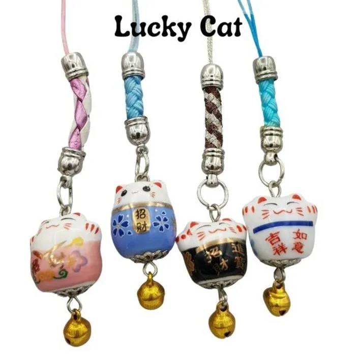 Gelukshanger Japanse kat met kaartje