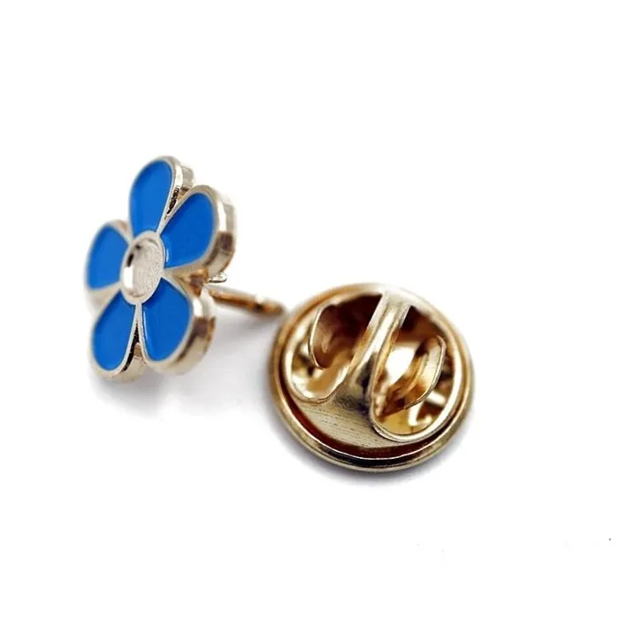 Vergeet me niet speldje op kaartje