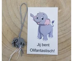 Jij bent Olifantastisch met gelukshanger