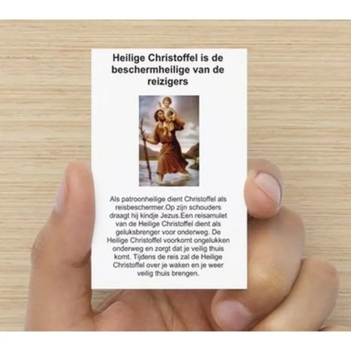 Christoffel sleutelhanger ovaal