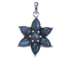 Zilver hanger ster Labradoriet