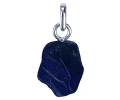 Zilver hanger ruw lapis-lazuli