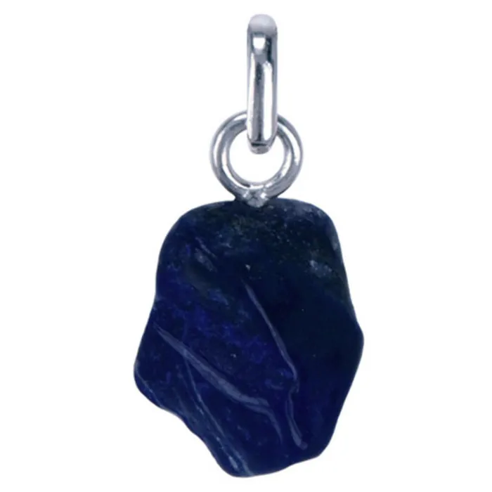 Zilver hanger ruw lapis-lazuli