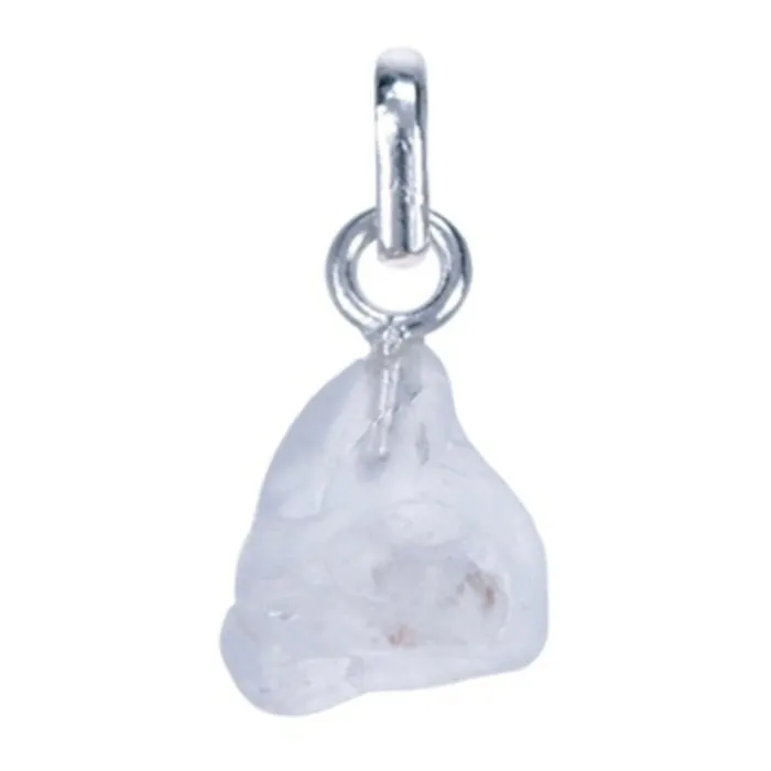 Zilver hanger ruwe Bergkristal