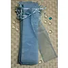 Organza zakje  lang Licht blauw