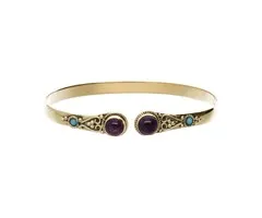 Bronzen armband met Amethist