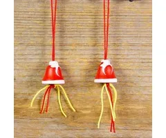 Gelukshanger kerstklokjes 10 stuks