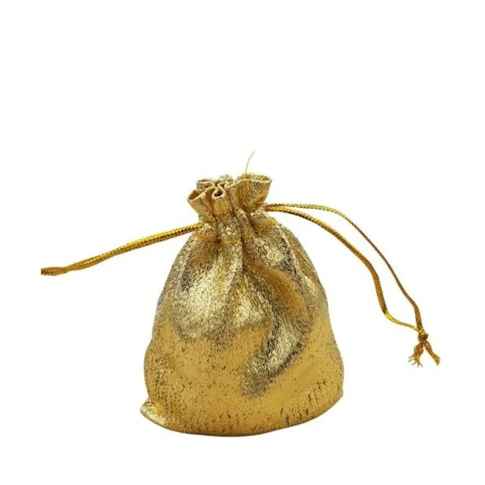 Cadeauzakje goudkleur 8,5  x  11 cm