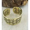 Flower of life ring brons