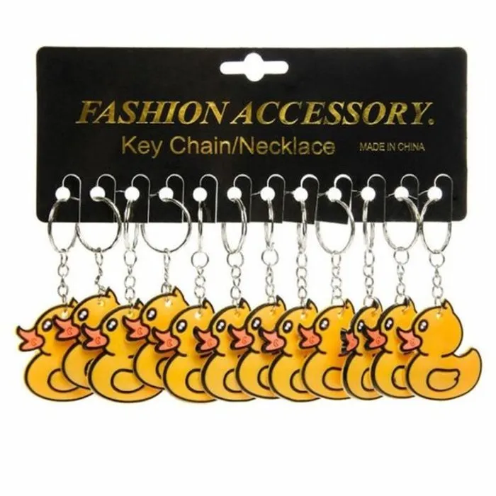 Sleutelhanger Gele Eendjes 12 stuks