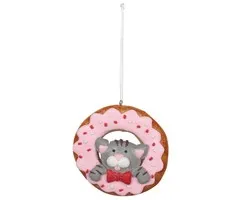 Kerst donut hanger kat
