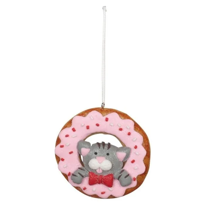 Kerst donut hanger kat