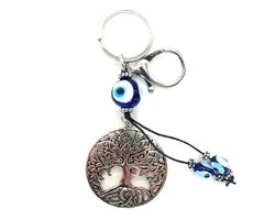 Boze oog sleutelhanger tree of life