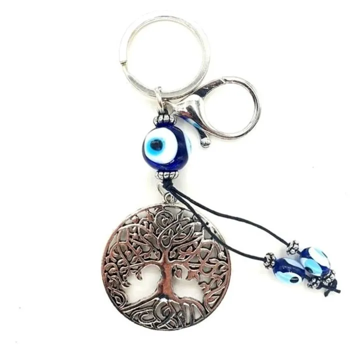 Boze oog sleutelhanger tree of life