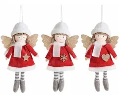 Kerstengel met fluwelen jurk