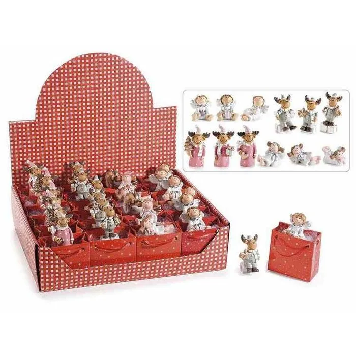 Kerstfiguur in cadeaudoosje met kerstkaartje