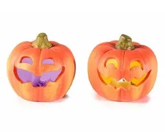 Pompoen gekleurd keramiek met iriserend LED-licht