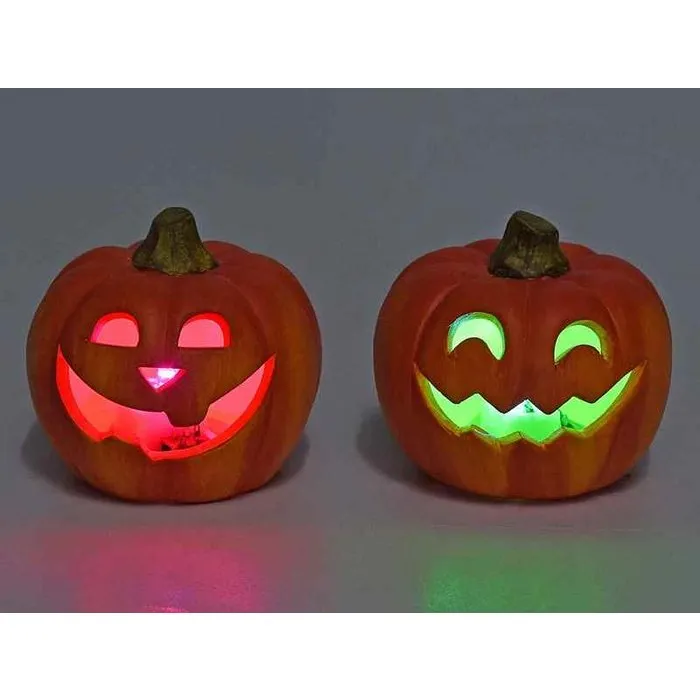 Pompoen gekleurd keramiek met iriserend LED-licht