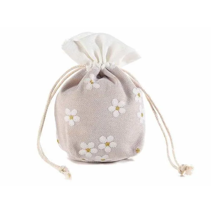 Katoenen zakje met bloemen