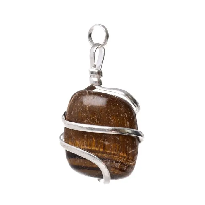 Tijgeroog spiraal hanger