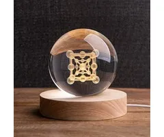 Kristalbol Metatron met led licht