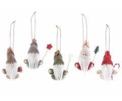 Gebreide kerstman hanger