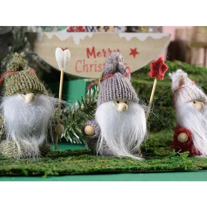 Gebreide kerstman hanger