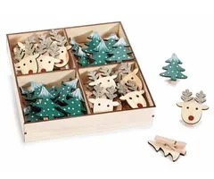 Wasknijpertjes kerstfiguur 8 stuks