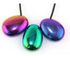 Hanger regenboog hematiet ovaal