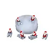 Kerstmannen met slee 6 stuks