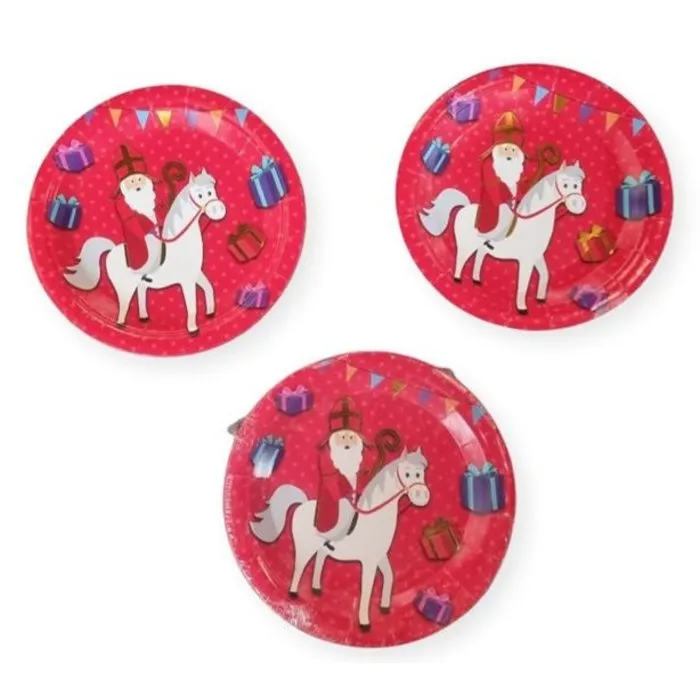 Sinterklaas papieren bordjes 15 stuks