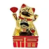 lucky cat solar goudkleurig