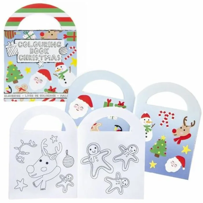 Kerst kleurboekje met stickers 10 stuks