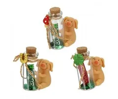 Geluksvarken met flesje