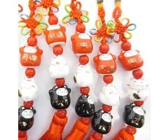 Lucky cat porselein hanger groot