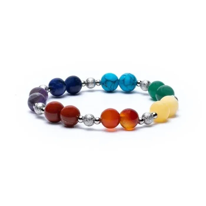 Zeven chakra armband elastisch