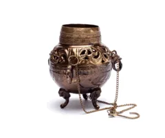 Wierookbrander hangmodel messing antiek finish