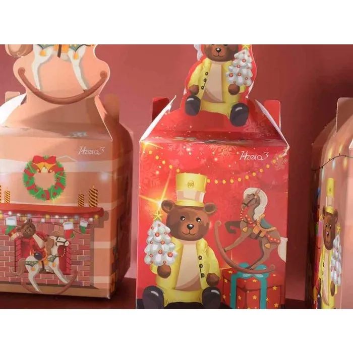 Cadeau doos kerst Vintage Teddy